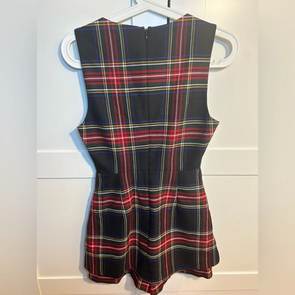 Maje Black and Red V-Neck Sheath Mini Dress - Picture 2 of 5